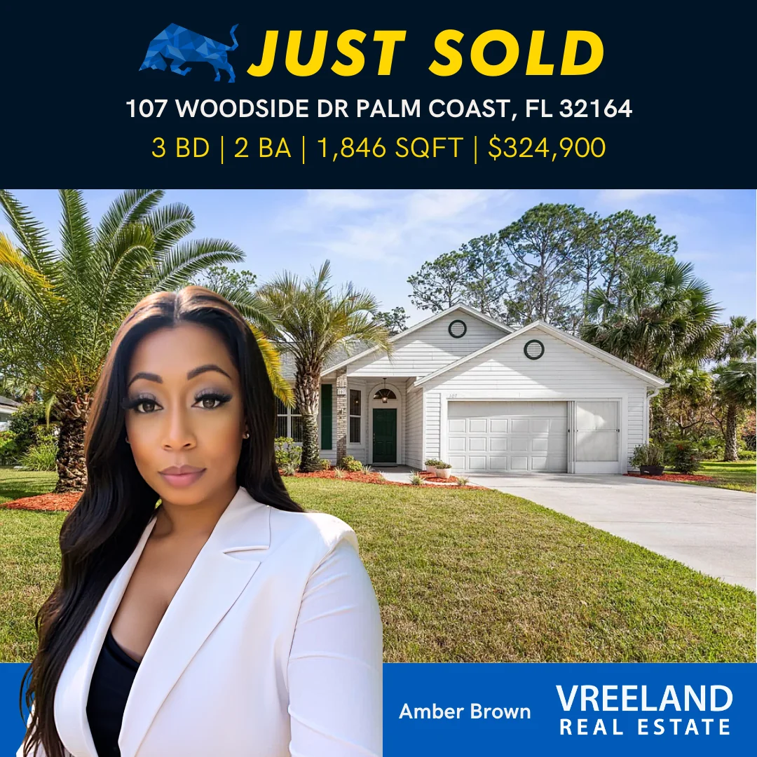 Sold! 107 Woodside Drive, Palm Coast, FL 32164 – A Beautiful Home in a Growing Community