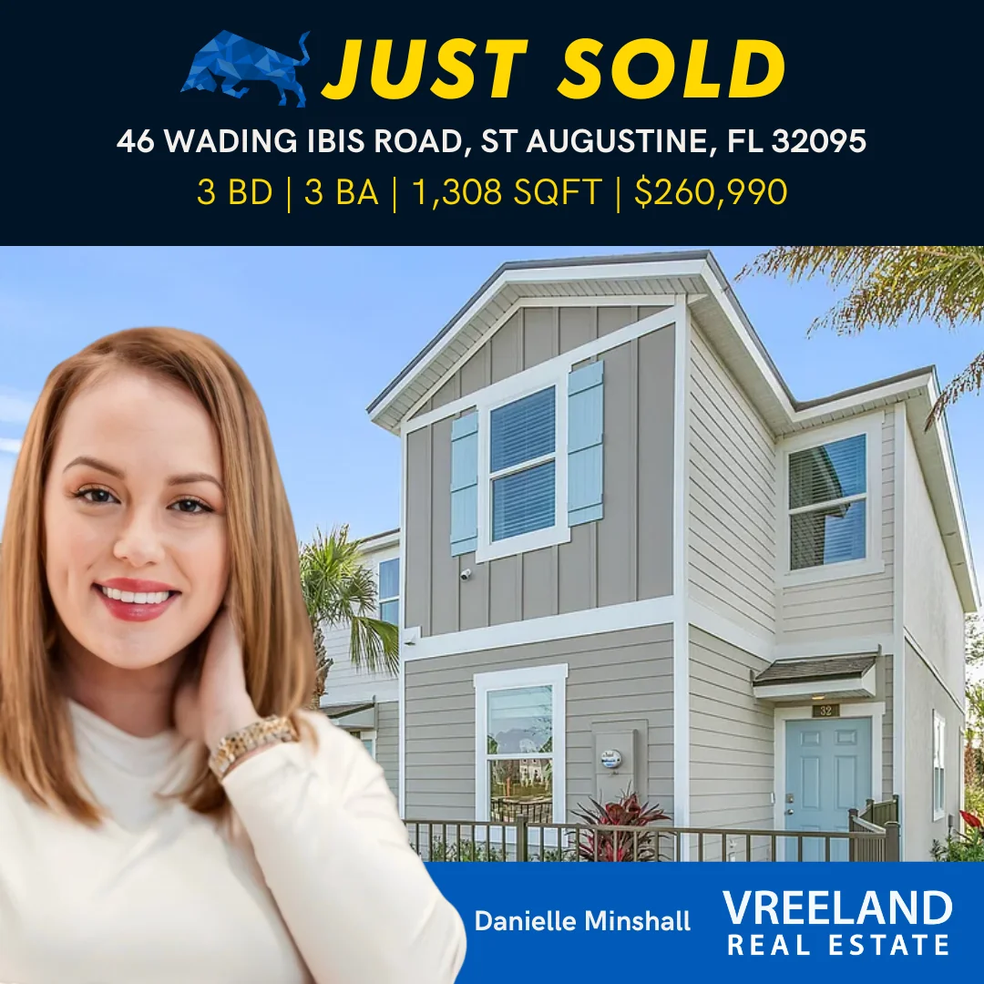 SOLD: Beautiful 3-Bedroom Home Near Historic St. Augustine, FL – 46 Wading Ibis Rd