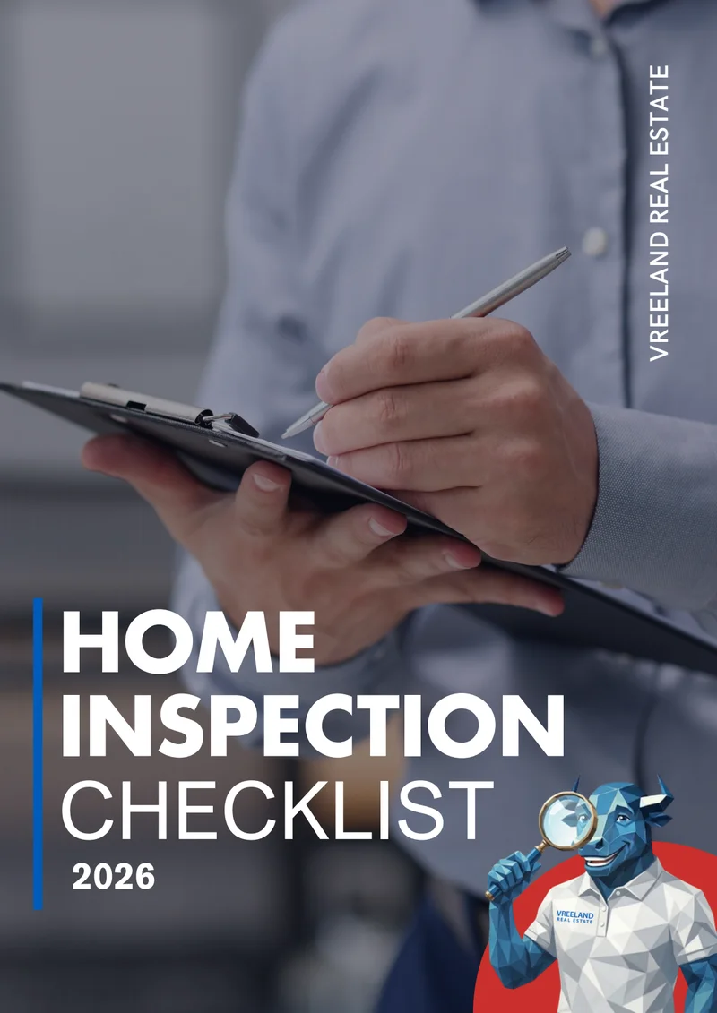 Cover of the 2026 Home Inspection Checklist from Vreeland Real Estate
