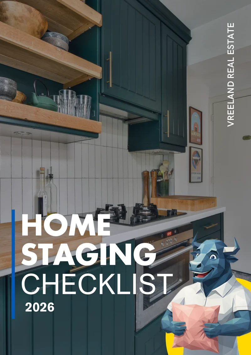 Cover of the 2026 Home Staging Checklist from Vreeland Real Estate